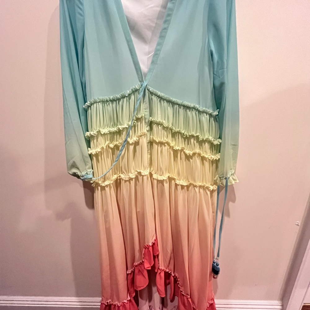 Multicolor Ombre Midi Dress